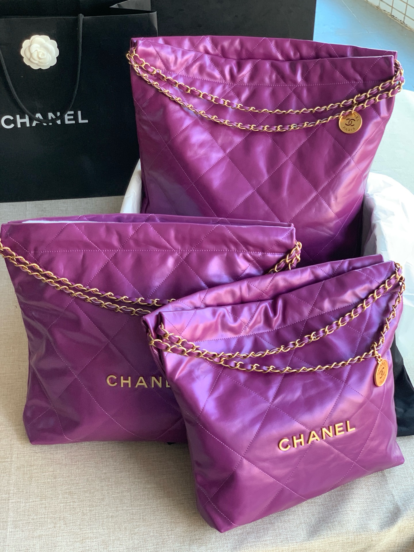 Ch@nel 2022SS Handbags-35*37*7/39*42*8/48*45*10CM