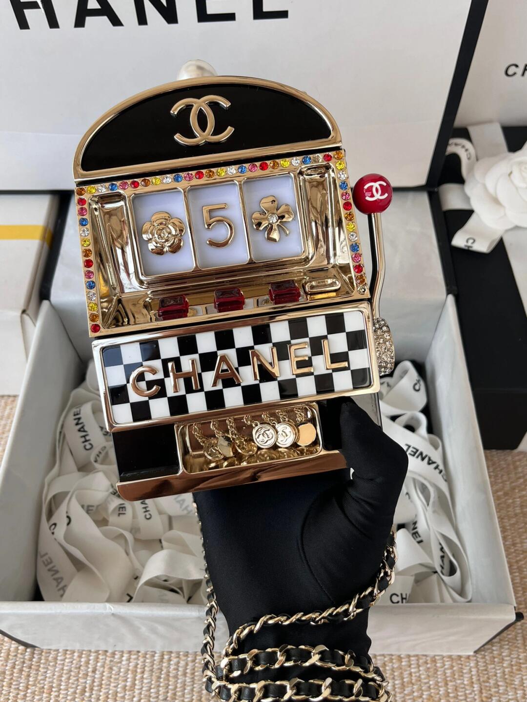 Ch@nel Helmet, Slot Machine & Bauble Bag Collection