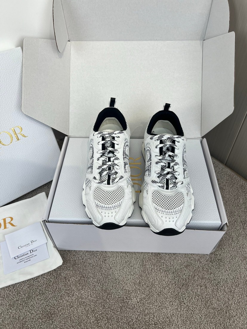 Diro Chrono Sneaker Mesh with White and Black Leather-Effect Panels