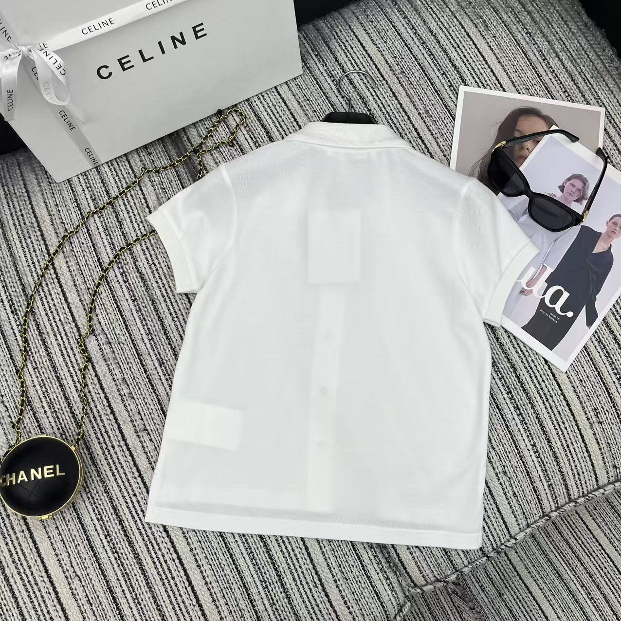 A1exa*derwang.t polo collar short sleeves cardigan