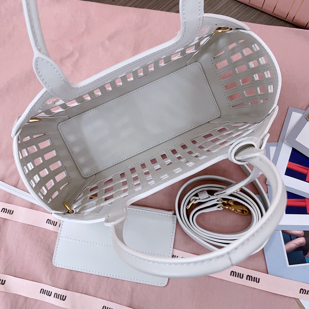 M1um1u leather basket-24*12.5*9cm