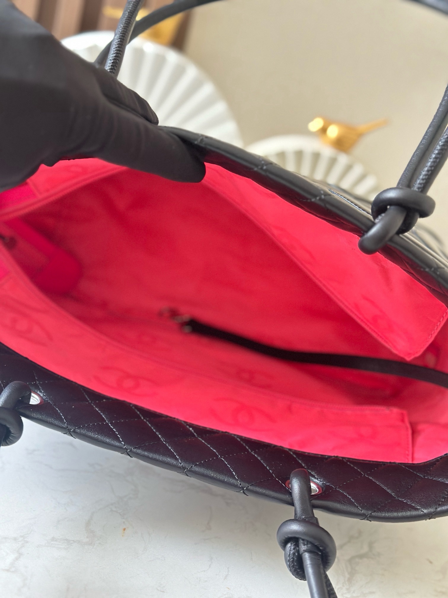 Ch@nel Cambon Line Coco Mark Large Tote Shoulder Bag -30*25*15CM