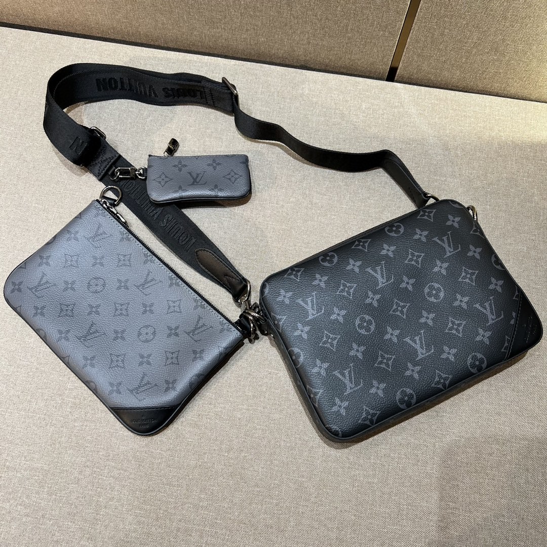 l0*is V*t0n trio messenger bag -m22481-25 x 18.5 x 7cm