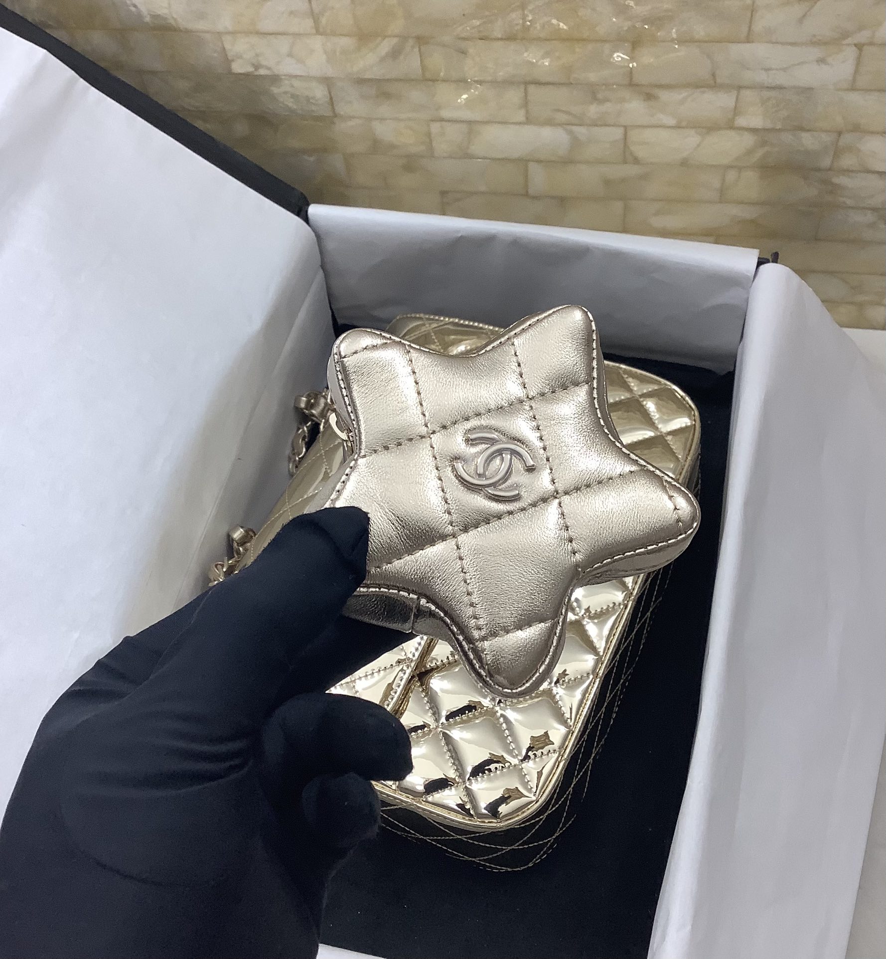 Ch@nel 2024SS Backpack & Star Coin Purse-18.5*23.5*8.5CM