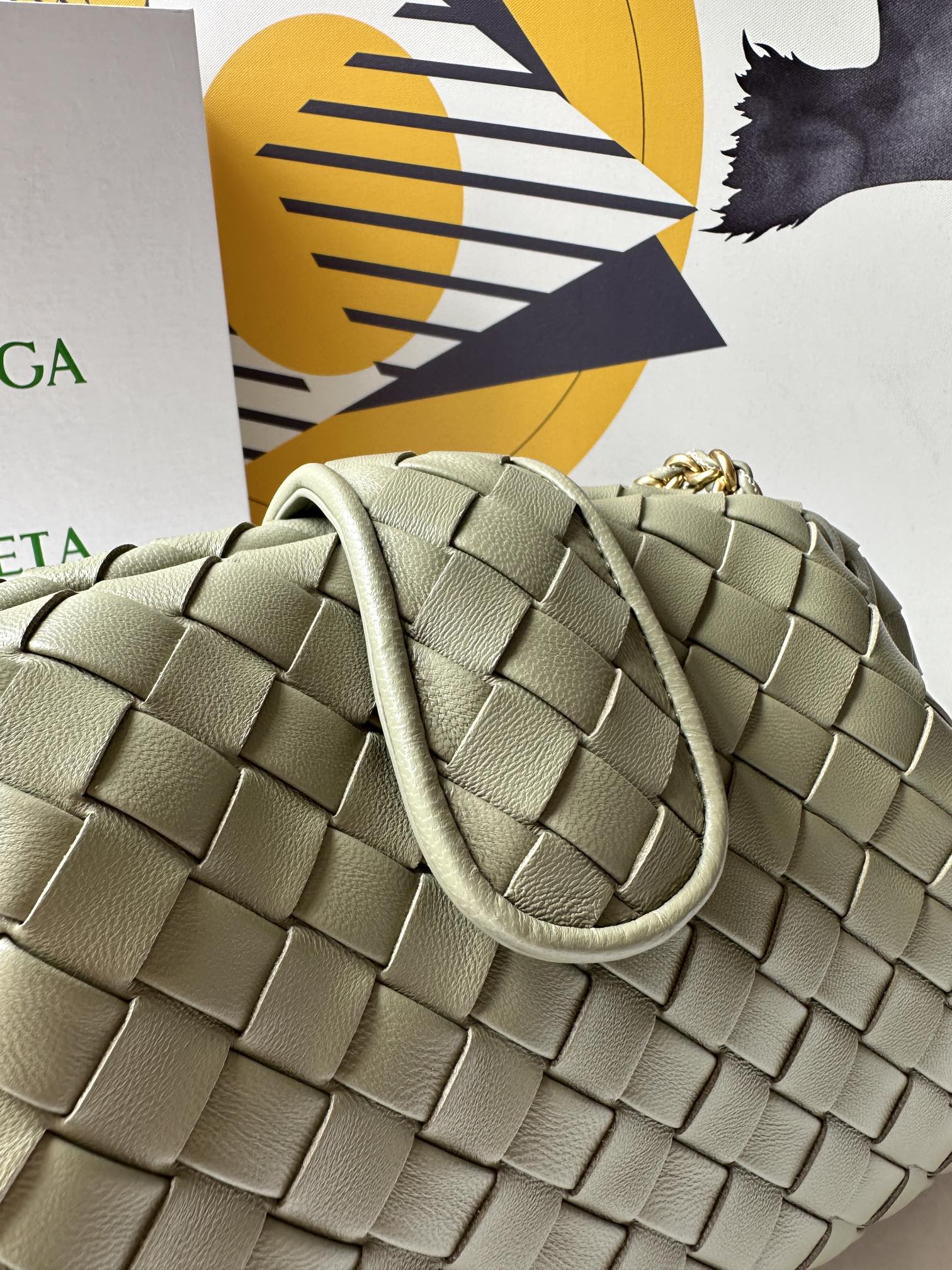 bo*te*ga Ve*ne*ta lauren 1980 teen leather clutch-31.5*16.5*11cm