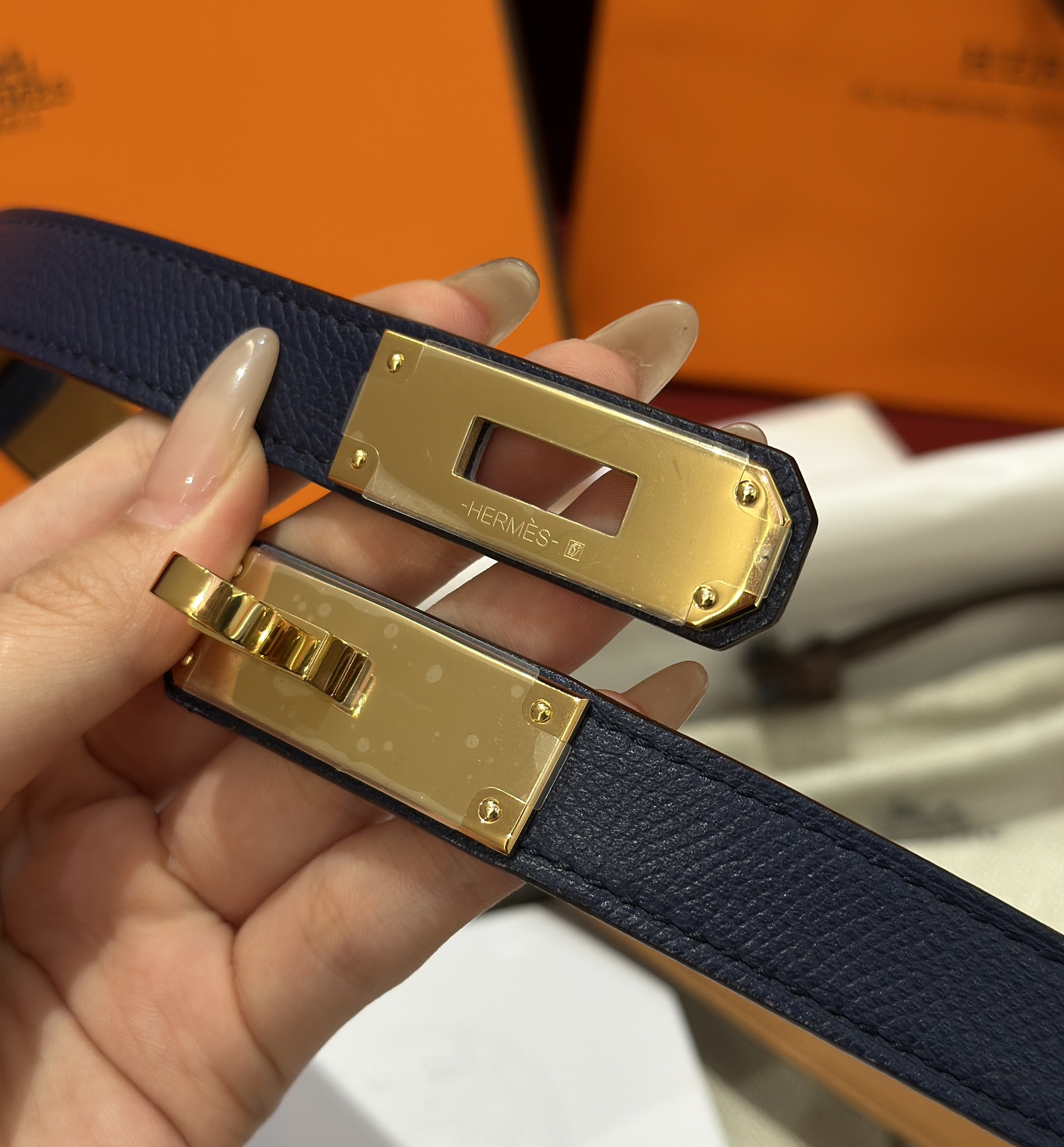 H**mes belt-1.8cm