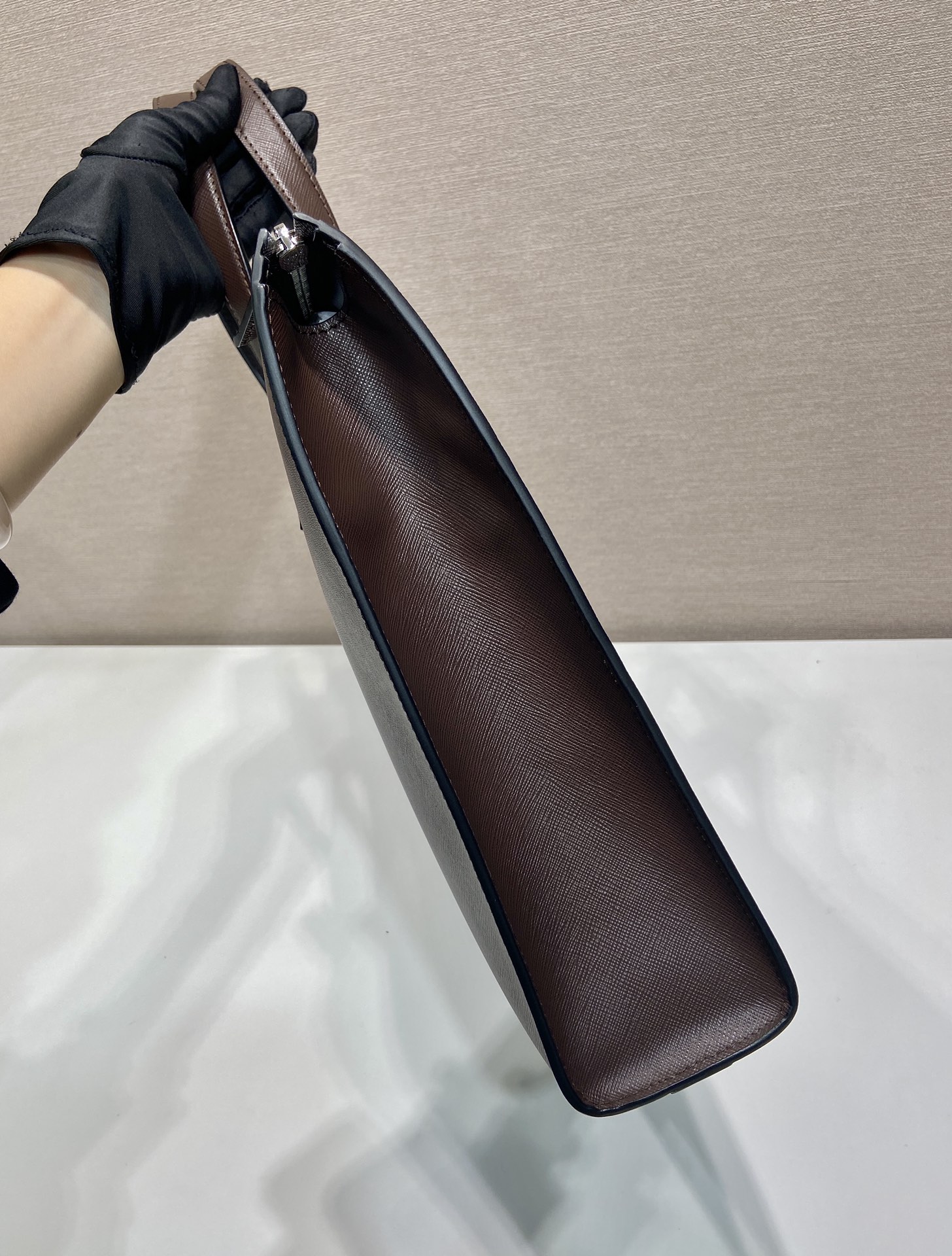 Pra*a 2vg039 saffiano leather tote bag-40*40*9cm