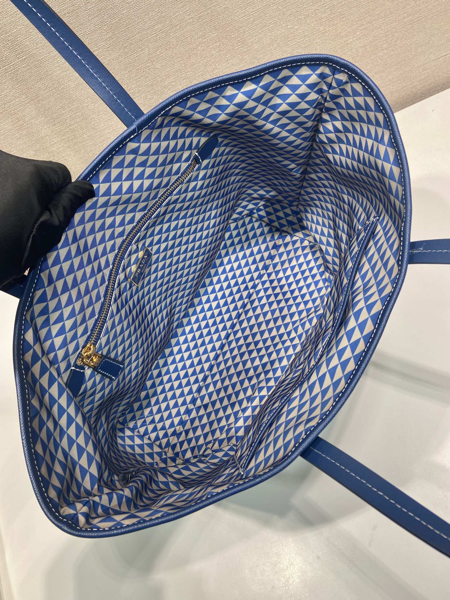 Pra*a tessuto triangulum tote-1bd552-33*29*14cm