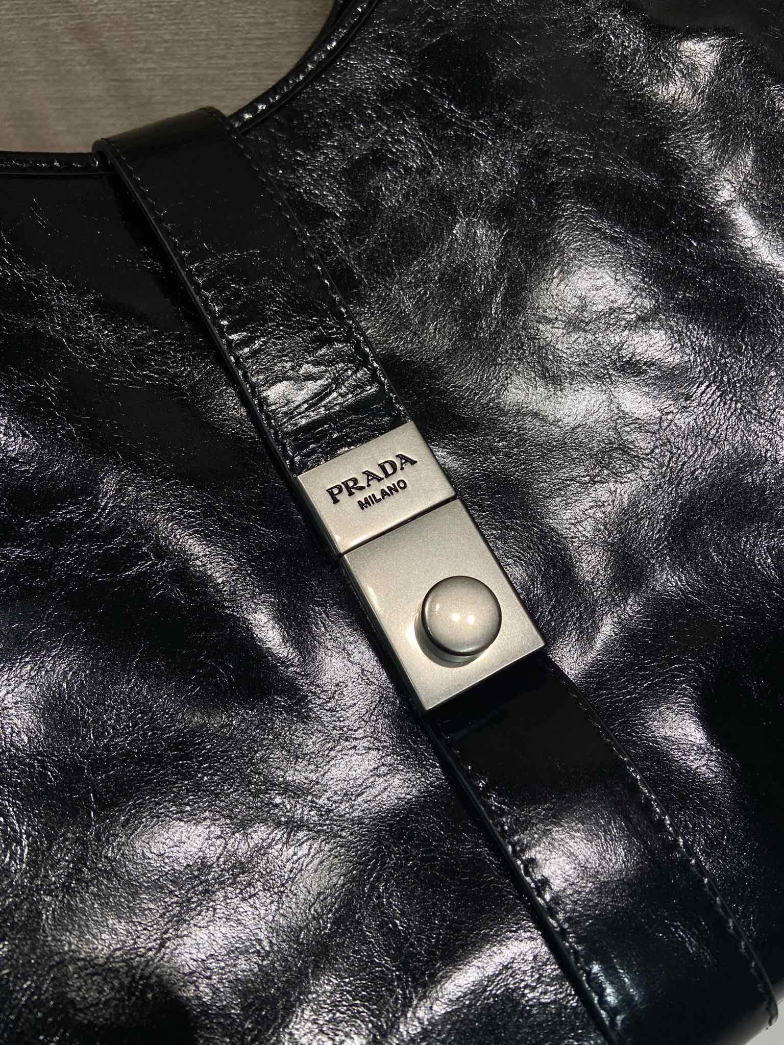 Pra*a leather tote bag-1bg563-30.5*17.5*9cm