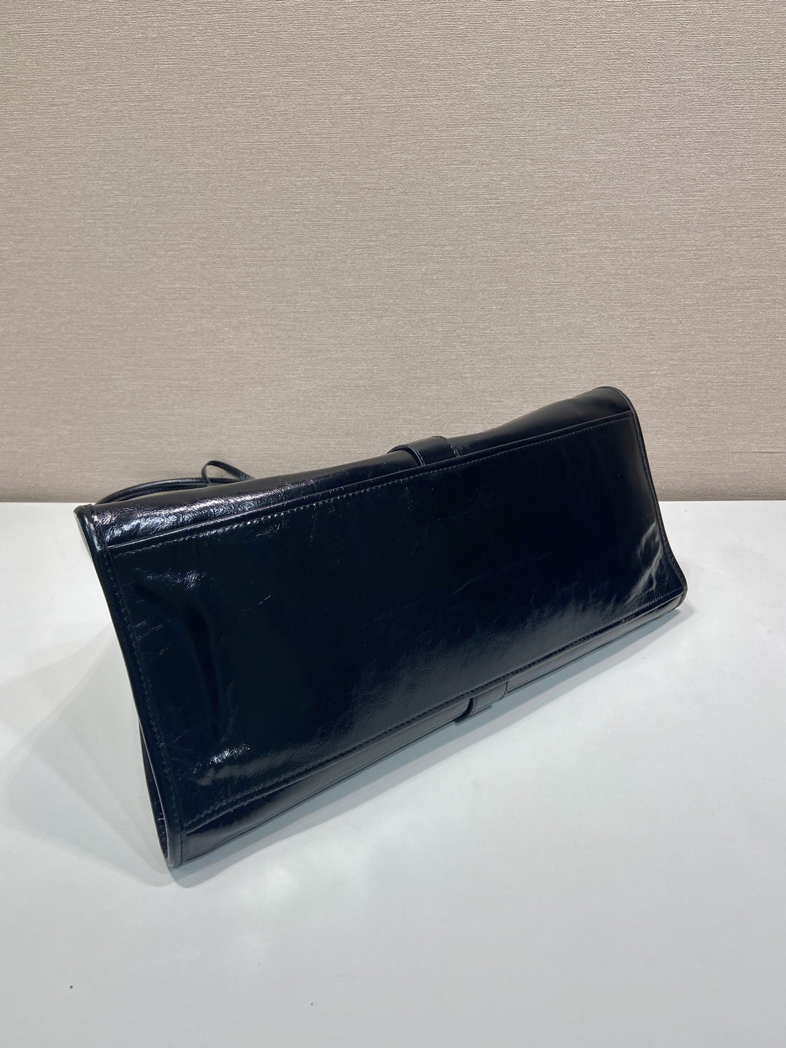 Pra*a leather tote bag-1bg570-39*24.5*14cm