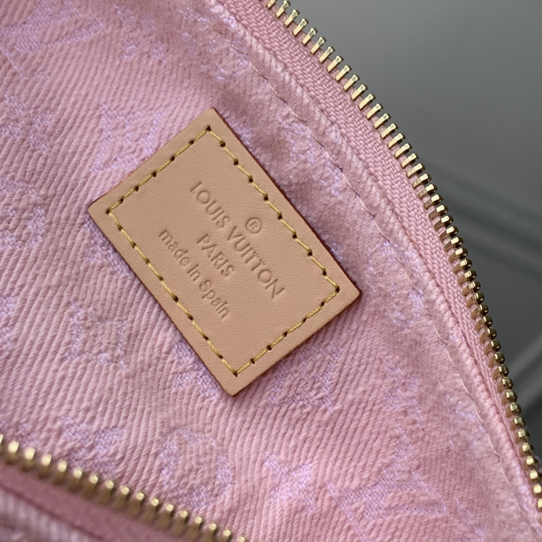 l0vis Vvtt0n liv pochette monogram denim bag -m14159-13.5 x 6.5 x 24.5cm