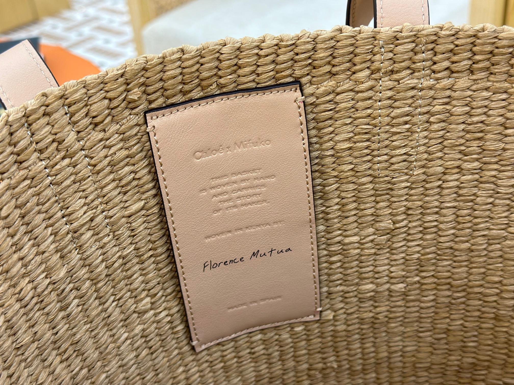 Ch10é horse medal basket in natural fibers-46*27*30cm