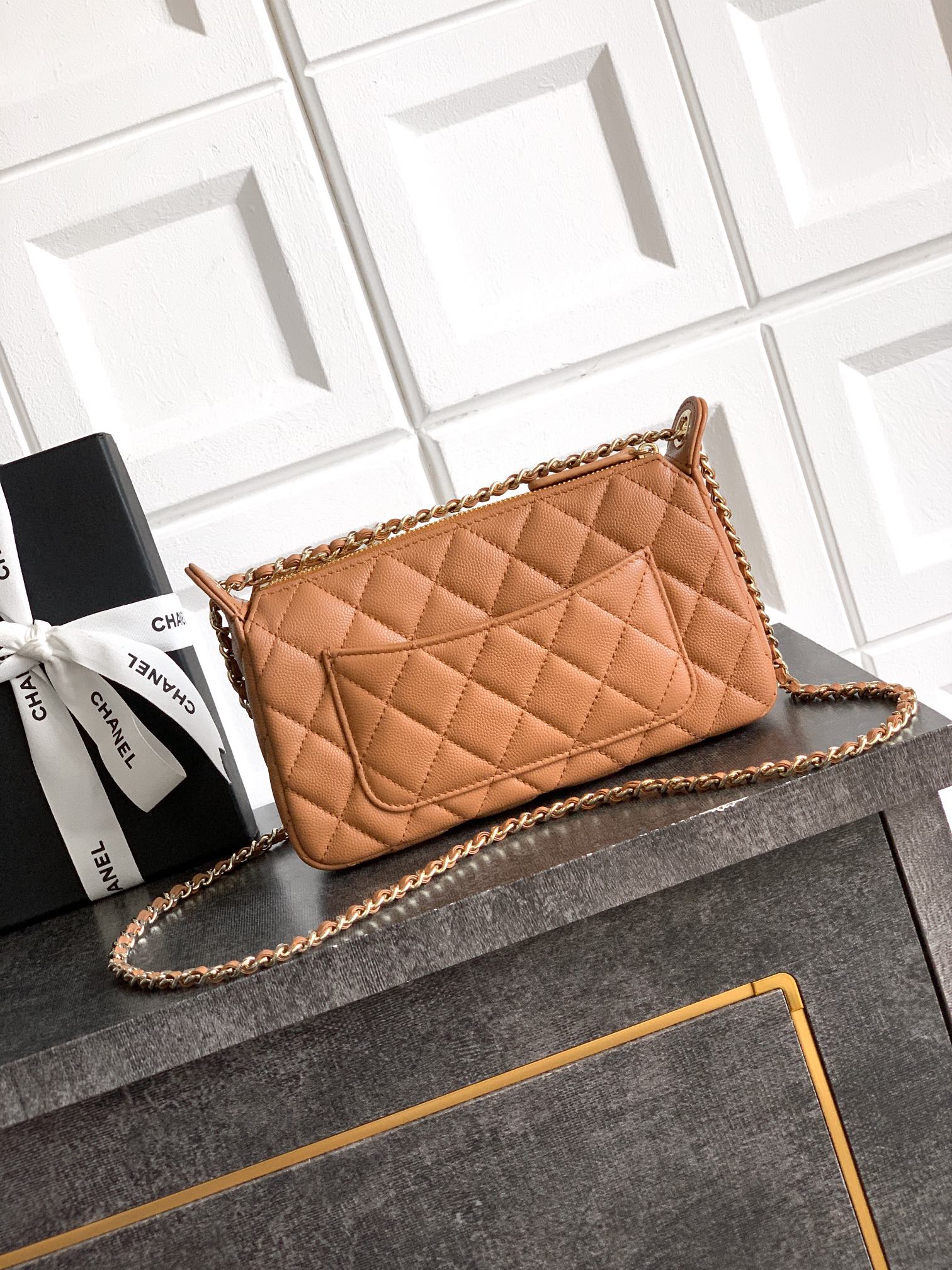 Ch@nel Lambskin Quilted Small Clutch With Chain -12x21x5.5CM