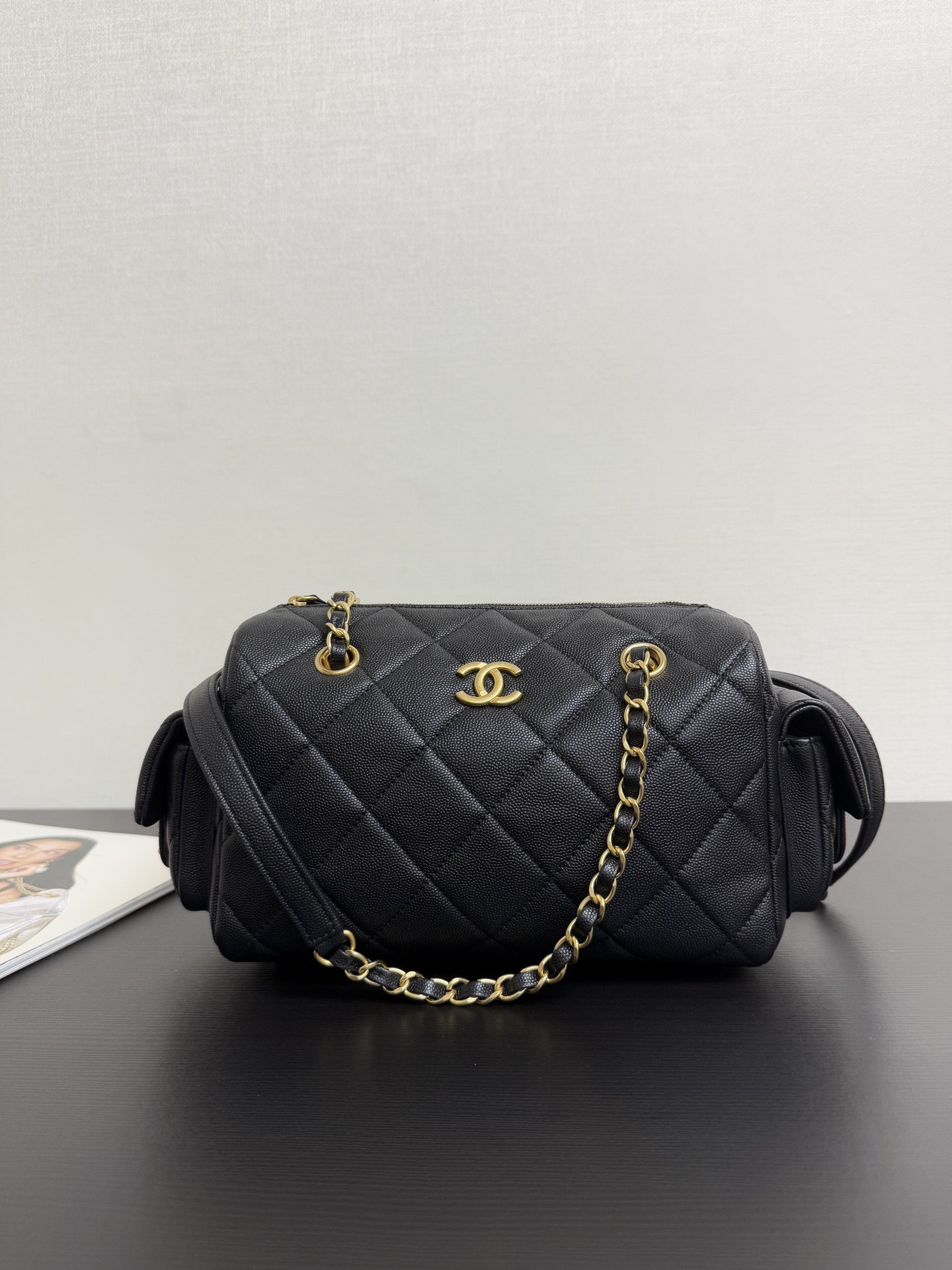 Ch@nel Bowling Bag-15.5*24*11.5cm