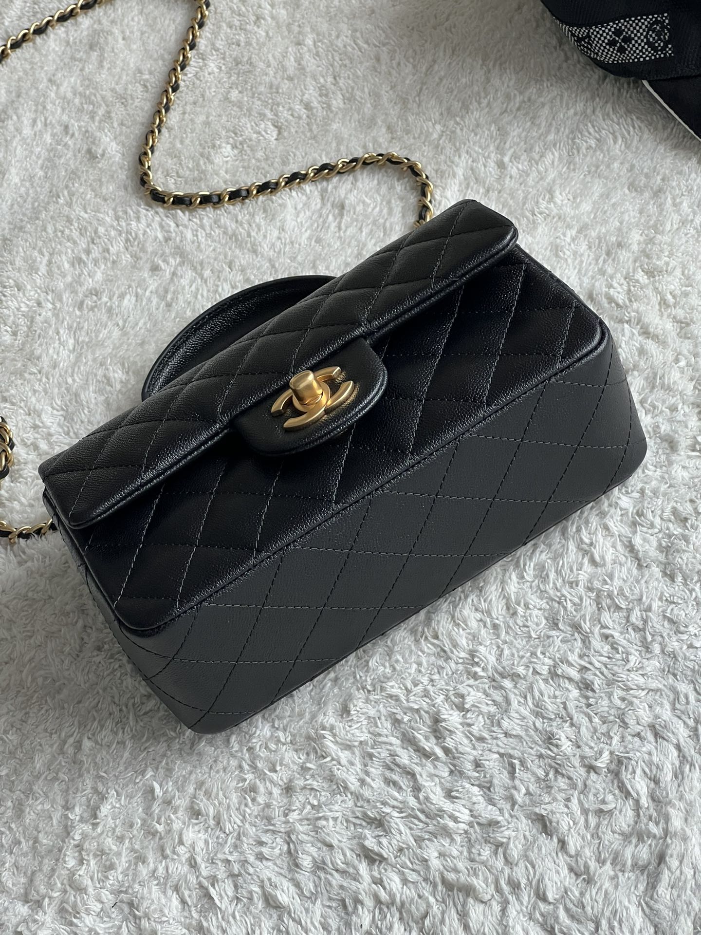 Ch@nel Flap Bag Mini CF handle -20*13*9cm