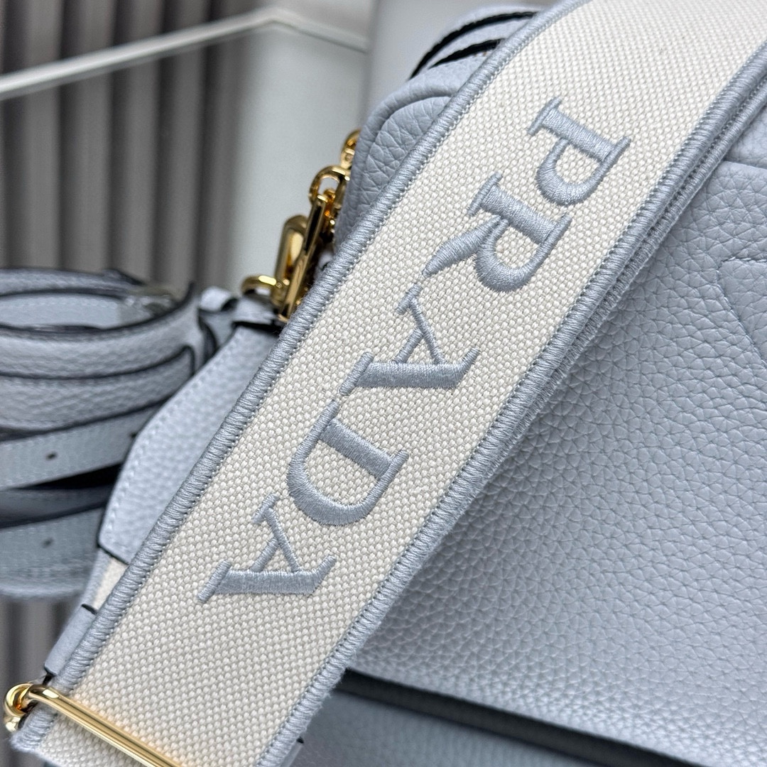 Pra*a Leather Shoulder Bag-1BH082-22*14*8CM