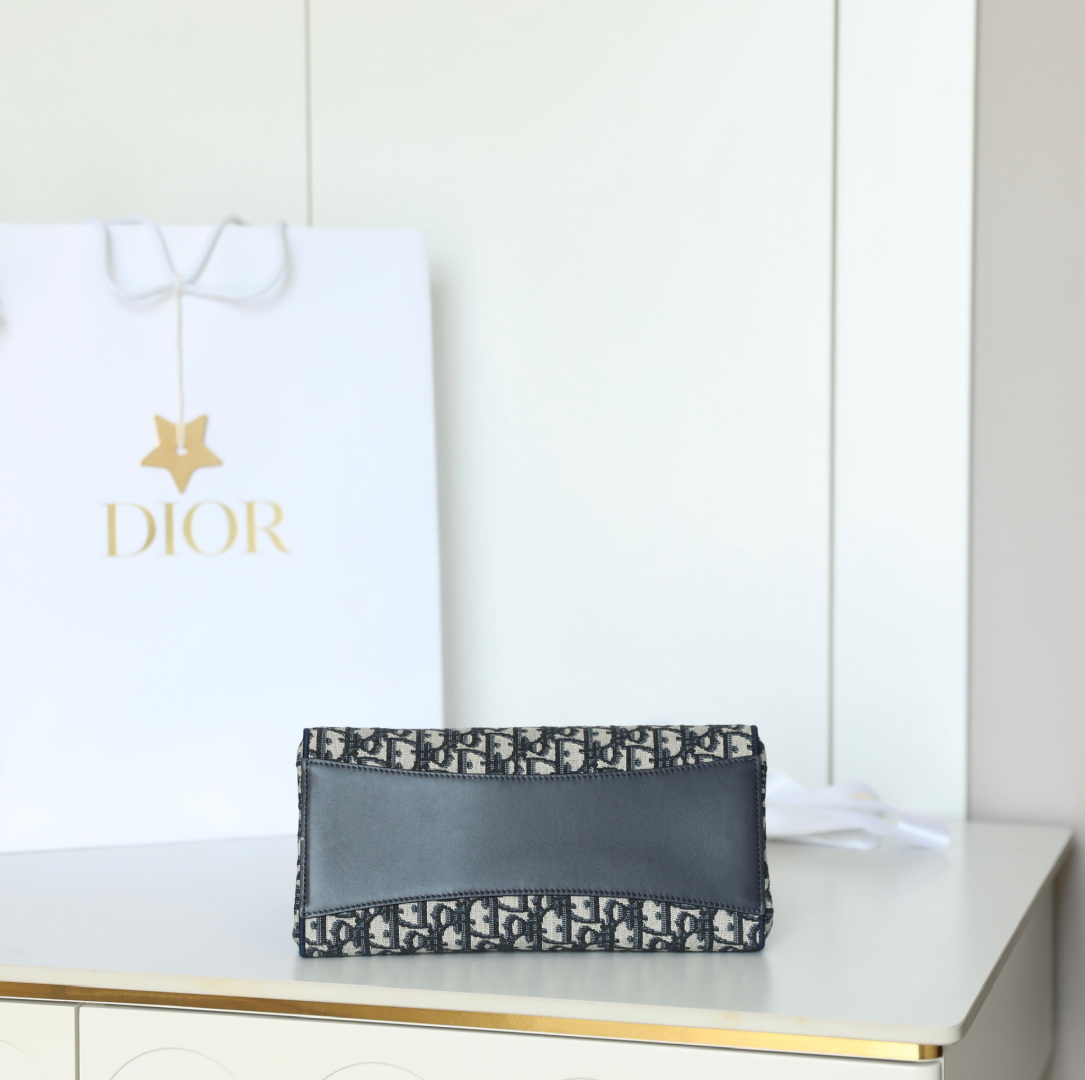 Diro Shopping Bag Blue D*or Oblique Jacquard-27x19x13. 5CM