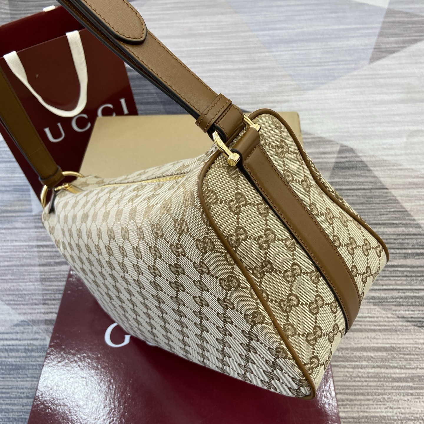 Gvc*1 Half Horsebit Small Shoulder Bag-31.5*17*12CM