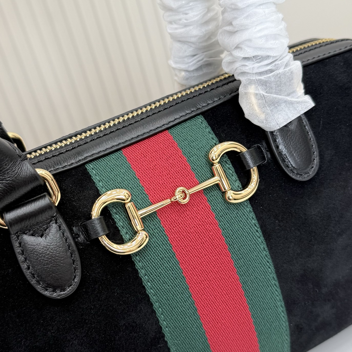 Gvc*1 Borsetto Medium Soston Bag In Black Suede-28*15*10CM