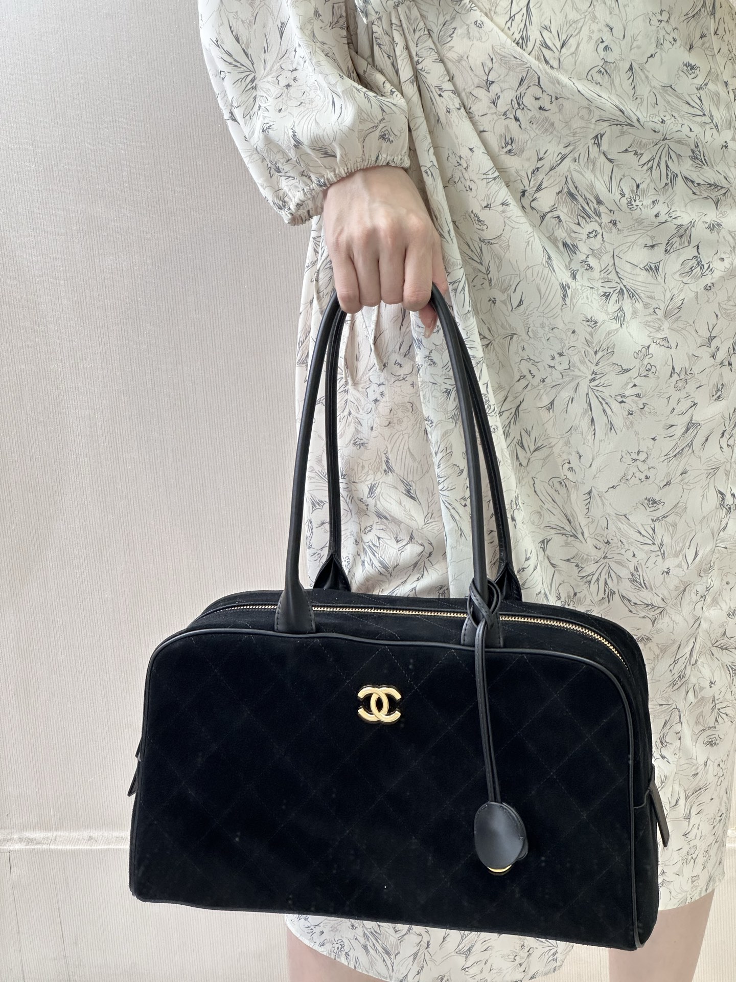 Ch@nel Bowling Bag-19*35.5*12.5CM