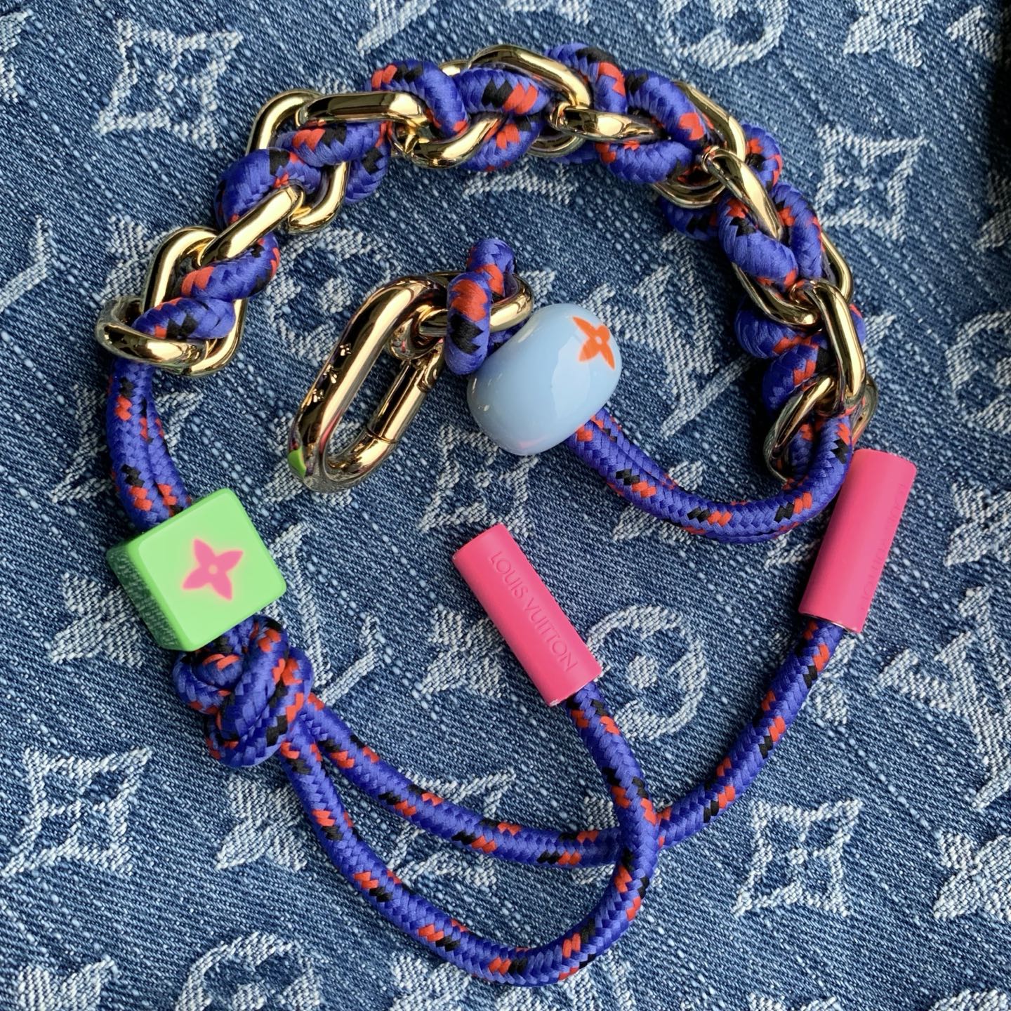 Lou*is Vvtt0n Denim Rendez-Vous Montsouris Cargo Backpack-M27330-32 x 30.5 x 16CM