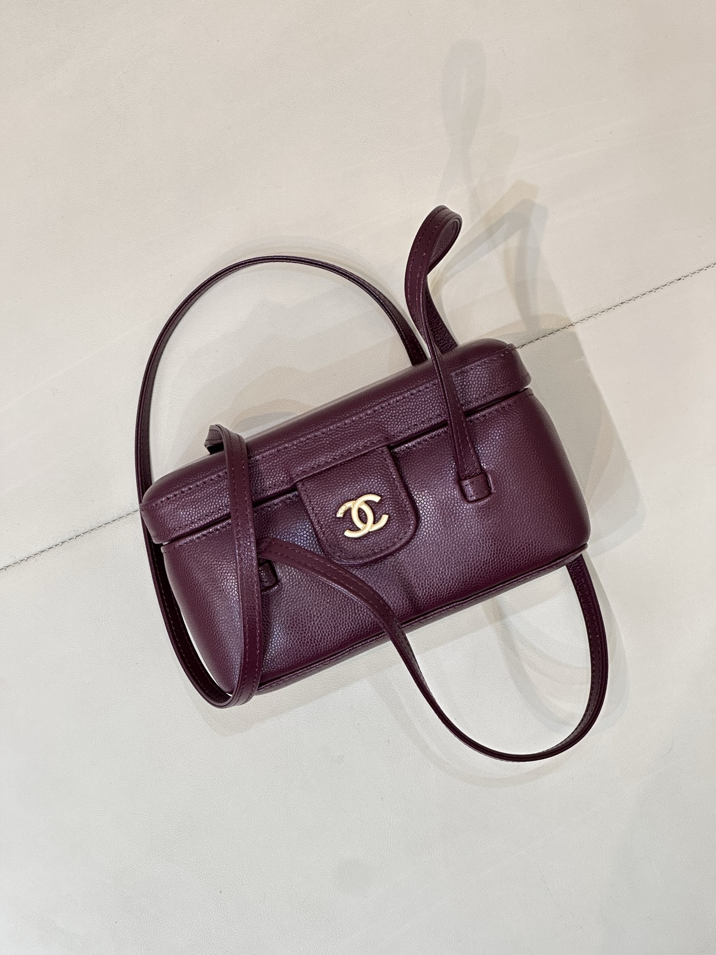 Ch@nel Long Vanity With Leather Strap-19CM