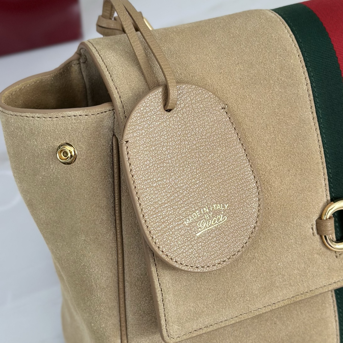 Gvc*1 Paparazzo Small Top Handle Bag In Sand Suede-32*24*17CM