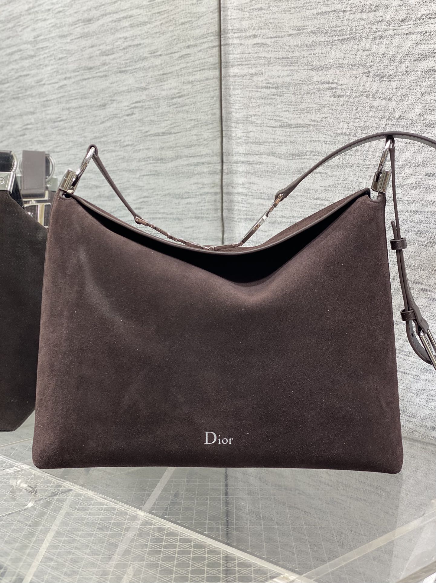 Diro 2026ss Chrustian Hobo Bag(Silver)-28*24*8CM/33*27*9CM/39*29*11CM