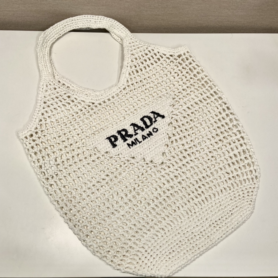 Pra*a Raffia Hobo -Handbags-1BG424-39*34*53CM