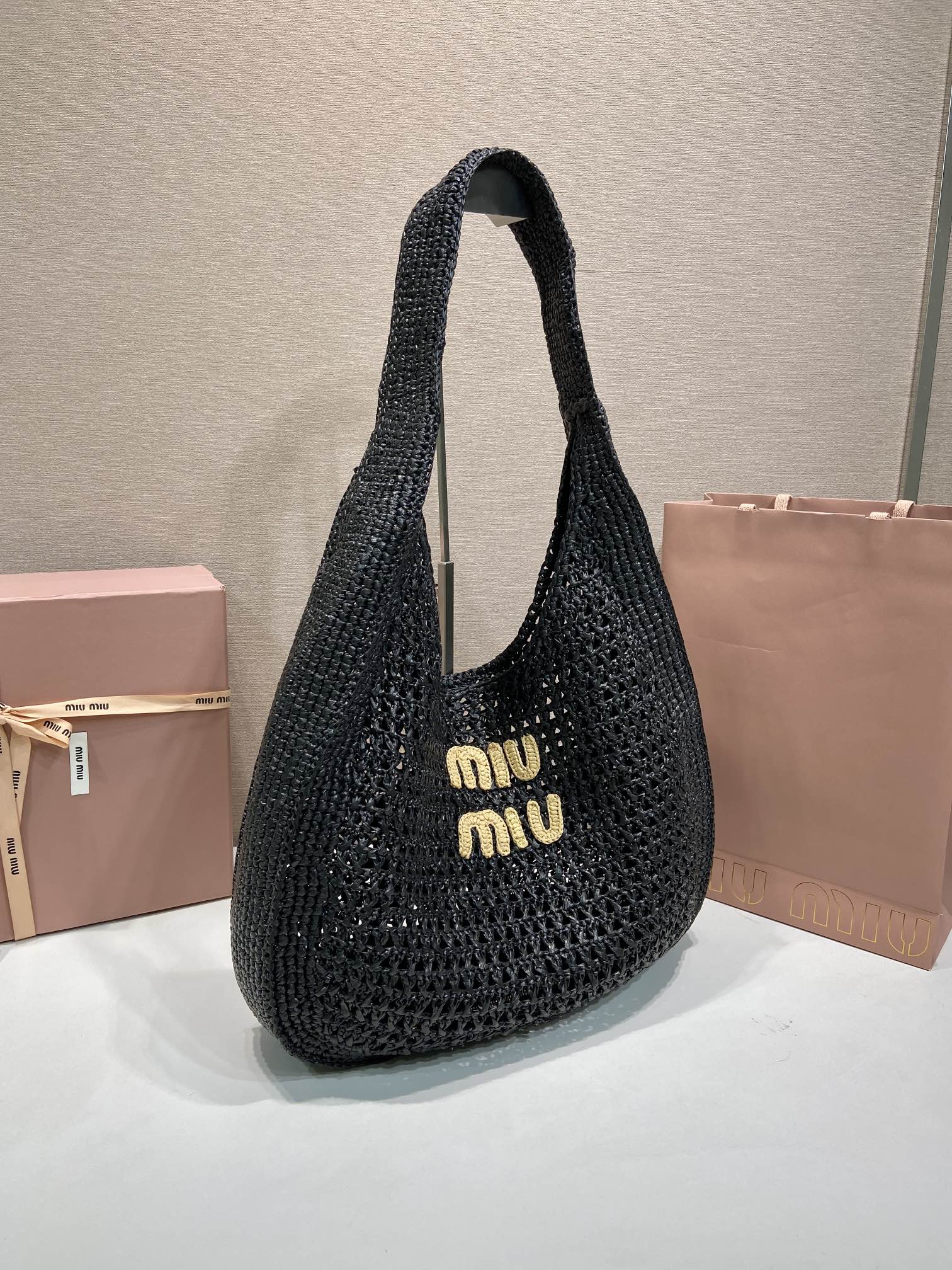 Miu Miu Crochet Hobo Bag-42.5*32*9CM