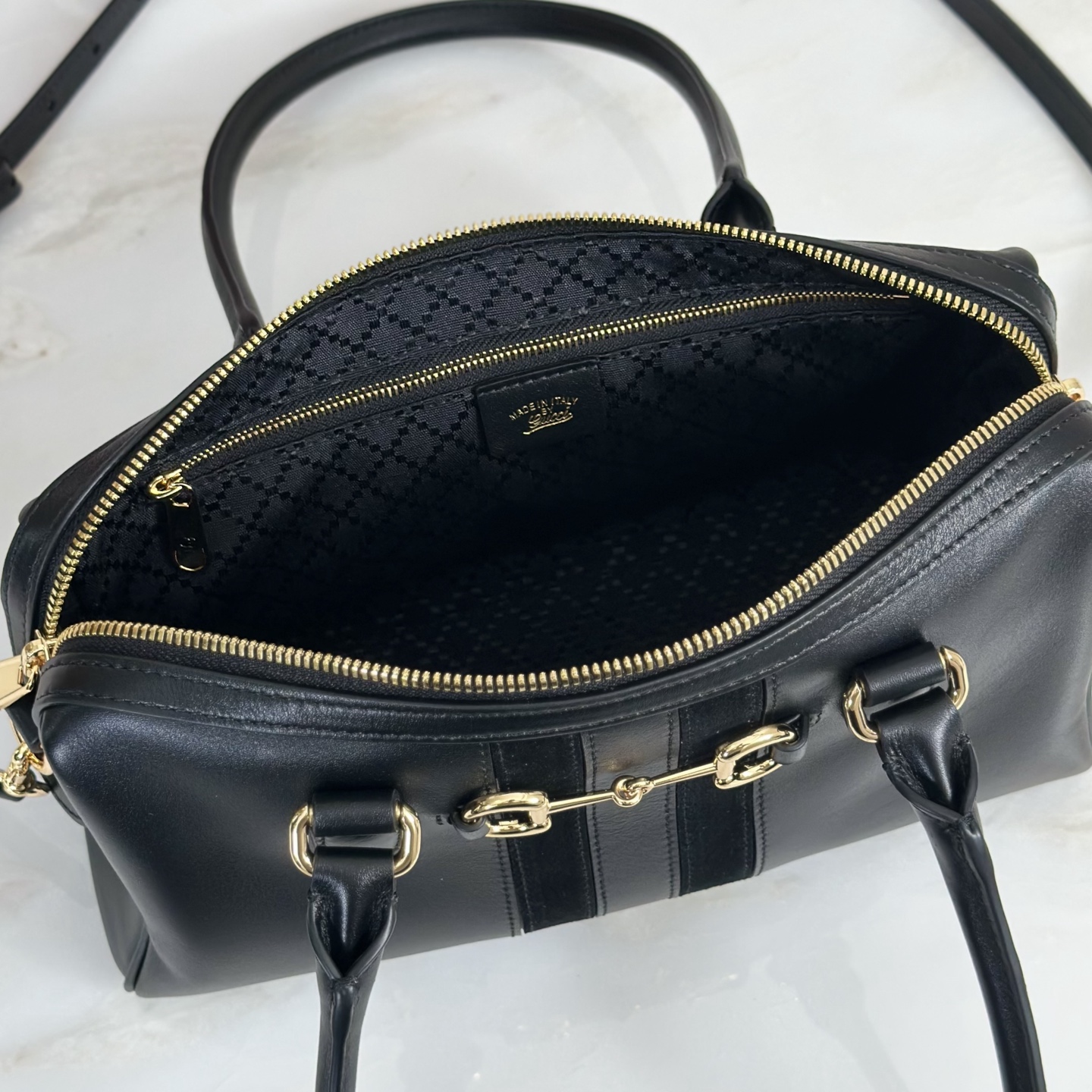 Gvc*1 Borsetto Medium Soston Bag In Black Leather-28*15*10CM