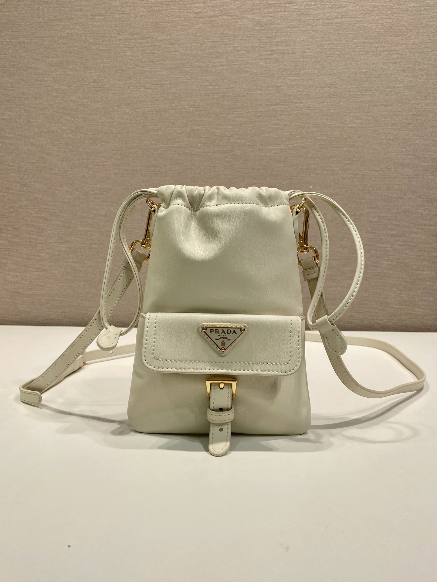 Pra*a leather Phone Bag-1MS017-14*20CM